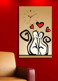 Wallity Reloj de pared decorativo de lienzo Multicolor 5070CS-43